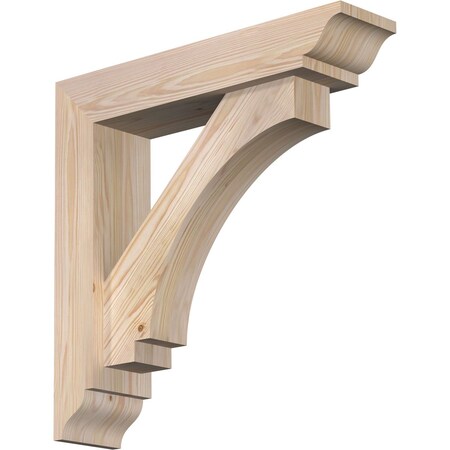 Ekena Millwork Imperial Traditional Smooth Bracket w/ Offset Brace, Douglas Fir, 5 1/2"W x 24"D x 24"H BKT0604X24X24IMP01SDF